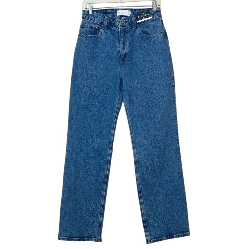 Abercrombie & Fitch The 90’s Relaxed High Rise jeans waist 27” NWT $90 - Picture 2 of 13